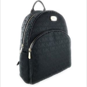Michael Kors Large Abbey  Logo Jacquard Backpack
